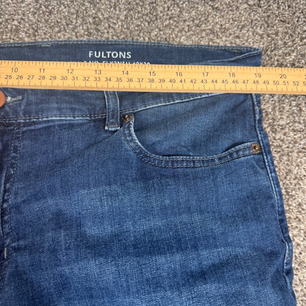 Mugsy Fultons Dark Blue Stretch Slim Straight Jeans Mens 40x30 FLX3NFU 40X30 - Picture 6 of 8